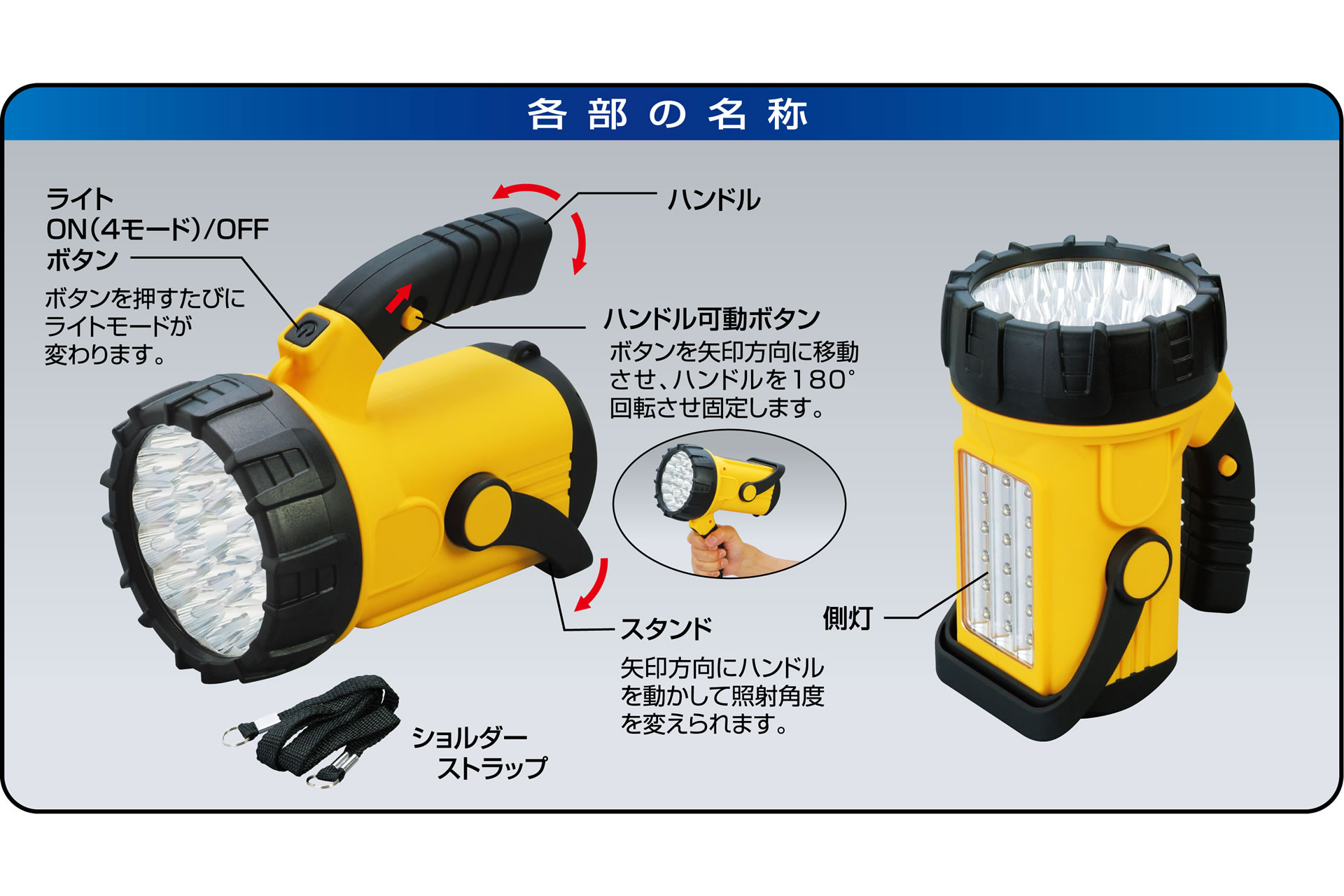 商品紹介 23 18 Ledサーチライトサーチライト セーブ インダストリー株式会社 生活用品 アイデア商品の企画開発から製造 卸まで 一貫システムのセーブ インダストリー 商品紹介 23 18 Ledサーチライトサーチライト セーブ インダストリー株式会社 生活用品 アイデア商品の企画開発から製造 卸まで 一貫システムのセーブ インダストリー